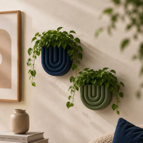 ChatGPT Image Jun 4, 2026, 09_35_03 PM Wall Mounted U-Shape Plant Pot in Custom Colours | Stylish design | Hidden Drip Tray & Removable planting basket