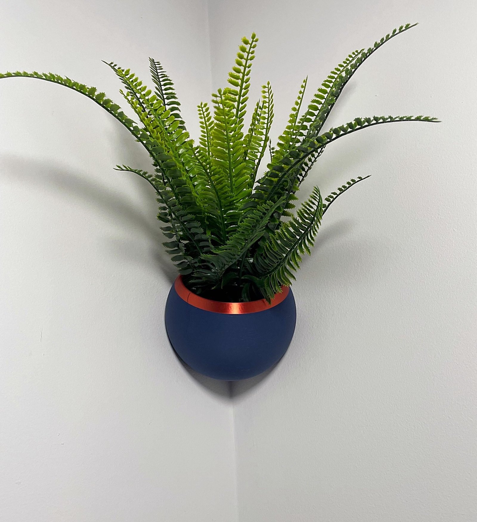 Corner planter wall mounted sphere planter | Hidden wall mount | Stylish design | Custom Colours