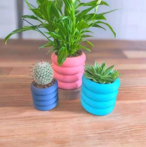 Funky Bubble Planter – 3D Printed Plant Pot for Indoor Decor | Custom colours | Stylish design | Hidden drip tray