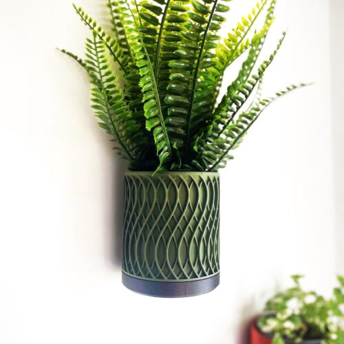 il_fullxfull.6938177834_4gc3.jpg Wave Pattern Wall Mounted Planter with Hidden Drip Tray and Concealed Wall Mount – Sleek, Customizable Minimalist Design Home Decor