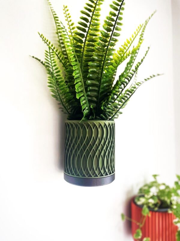 il_fullxfull.6938177834_4gc3.jpg Wave Pattern Wall Mounted Planter with Hidden Drip Tray and Concealed Wall Mount – Sleek, Customizable Minimalist Design Home Decor