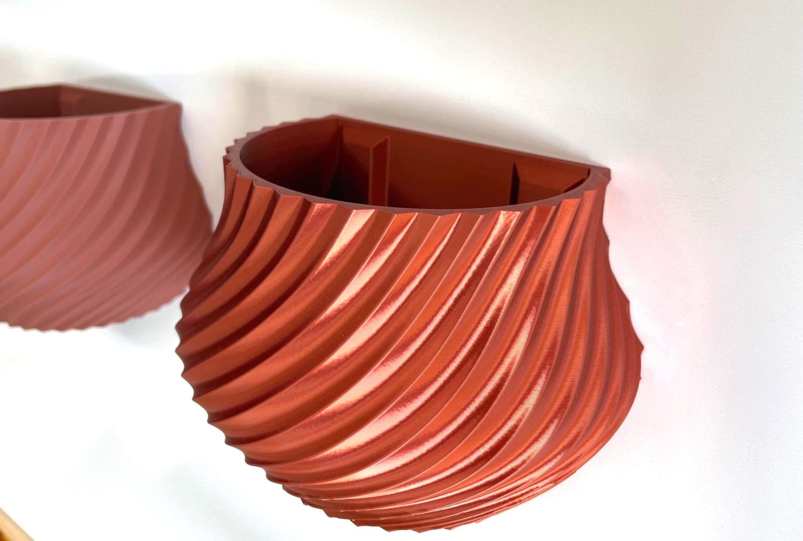 Wall Mounted Spiral Plant Pot - Custom Colours