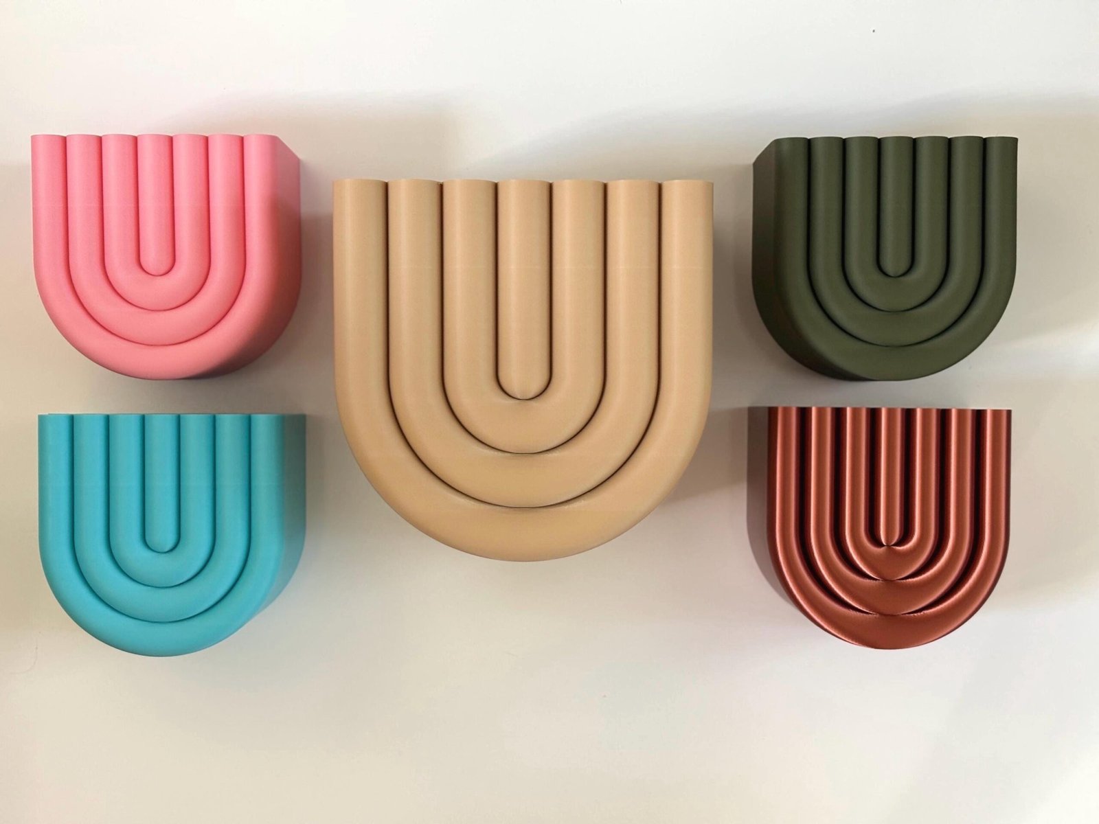 Wall Mounted U-Shape Plant Pot in Custom Colours | Stylish design | Hidden Drip Tray & Removable planting basket