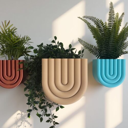 il_fullxfull.7059049267_9xb0.jpg Wall Mounted U-Shape Plant Pot in Custom Colours | Stylish design | Hidden Drip Tray & Removable planting basket