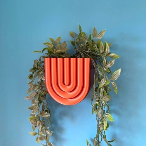 il_fullxfull.7059051883_h0q0.jpg Wall Mounted U-Shape Plant Pot in Custom Colours | Stylish design | Hidden Drip Tray & Removable planting basket