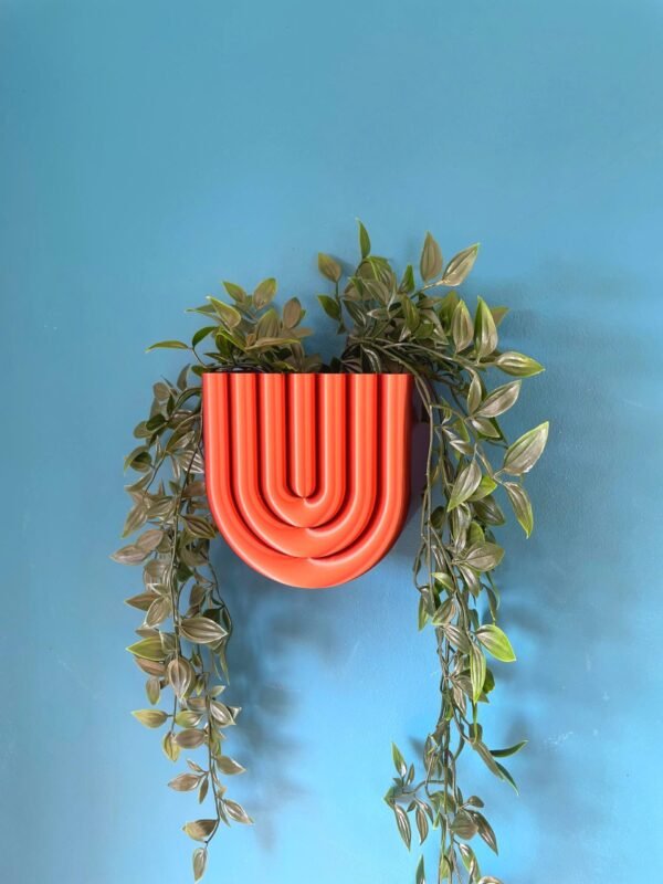 il_fullxfull.7059051883_h0q0.jpg Wall Mounted U-Shape Plant Pot in Custom Colours | Stylish design | Hidden Drip Tray & Removable planting basket