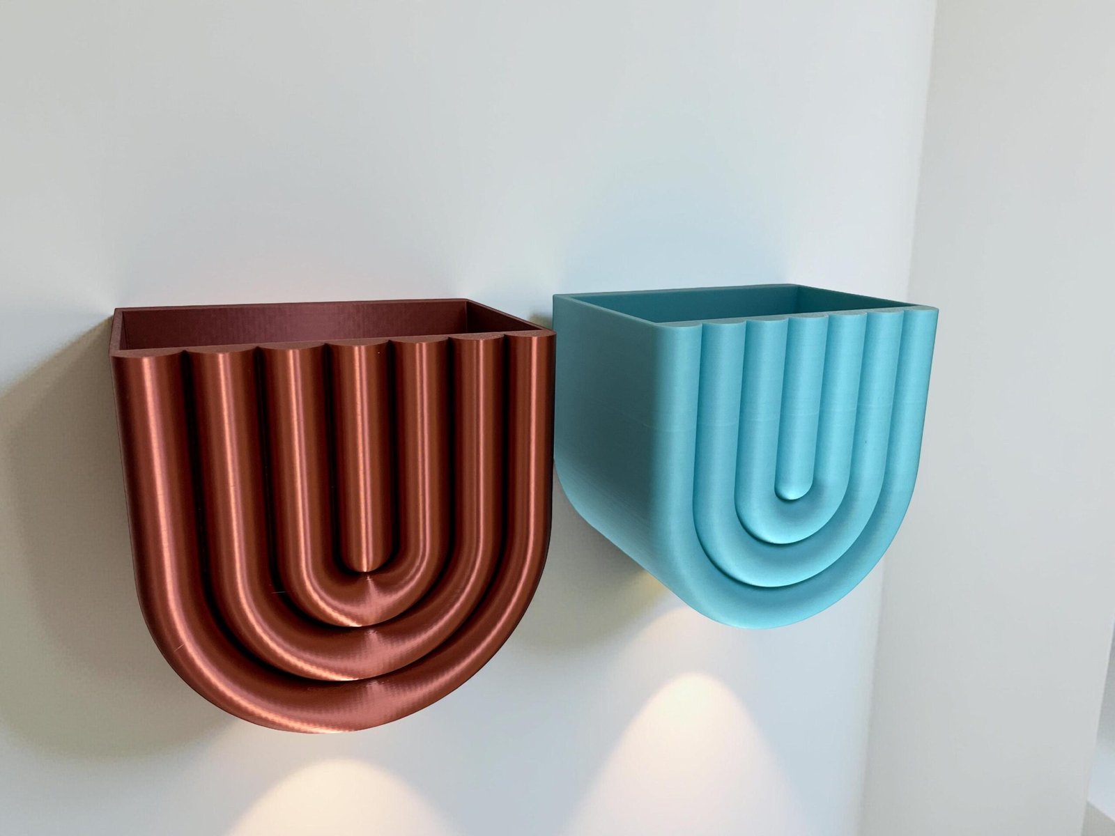 Wall Mounted U-Shape Plant Pot in Custom Colours | Stylish design | Hidden Drip Tray & Removable planting basket