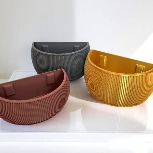 il_fullxfull.7059282327_le1l.jpg Wall mounted planter | Custom Colours | Hanging planter | Hidden wall mount | Stylish design | Optional Drainage Slots |