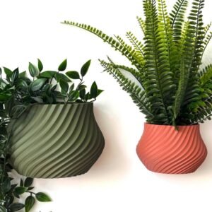 Wall Mounted Spiral Plant Pot - Custom Colours
