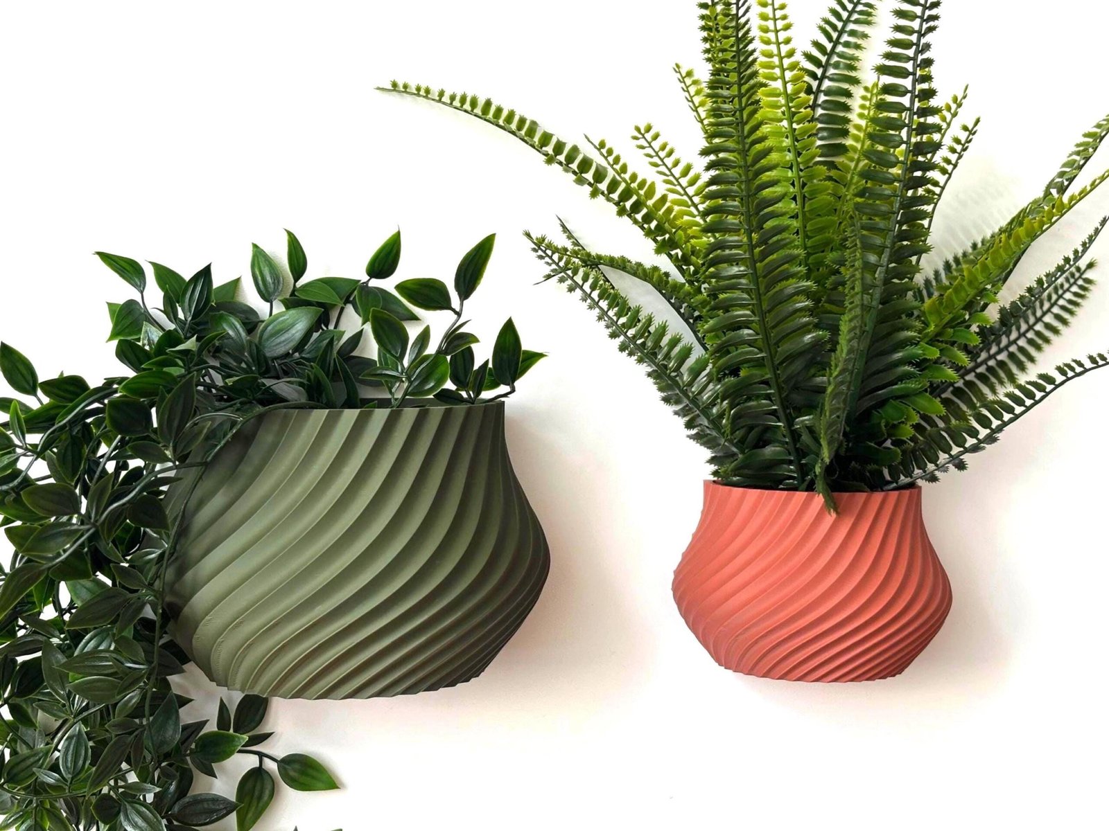 Wall Mounted Spiral Plant Pot - Custom Colours