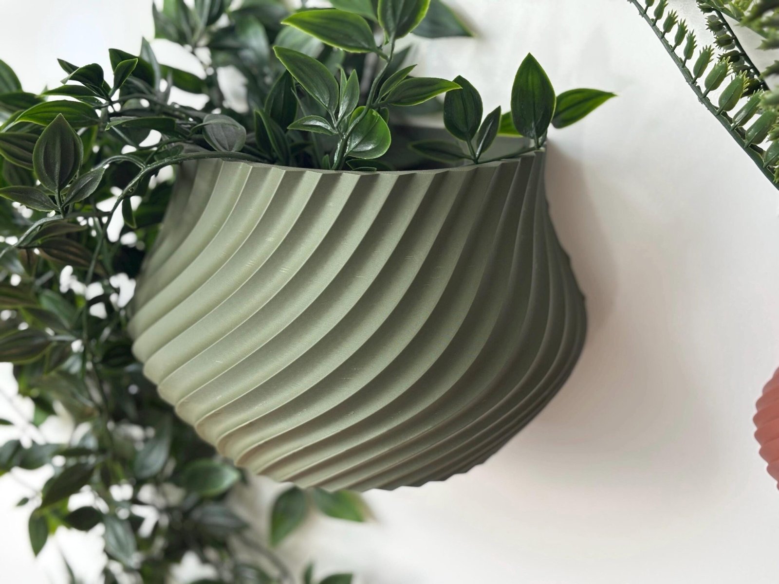 Wall Mounted Spiral Plant Pot - Custom Colours