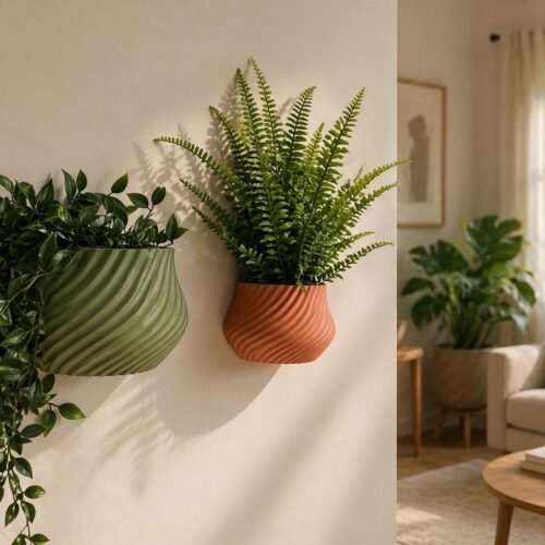 image_01 Wall Mounted Spiral Plant Pot - Custom Colours