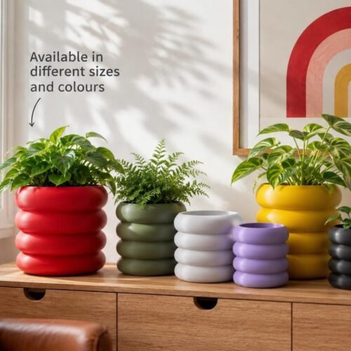 image_01 Funky Bubble Planter – 3D Printed Plant Pot for Indoor Decor | Custom colours | Stylish design | Hidden drip tray