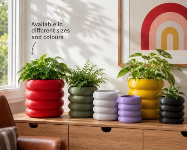 image_01 Funky Bubble Planter – 3D Printed Plant Pot for Indoor Decor | Custom colours | Stylish design | Hidden drip tray