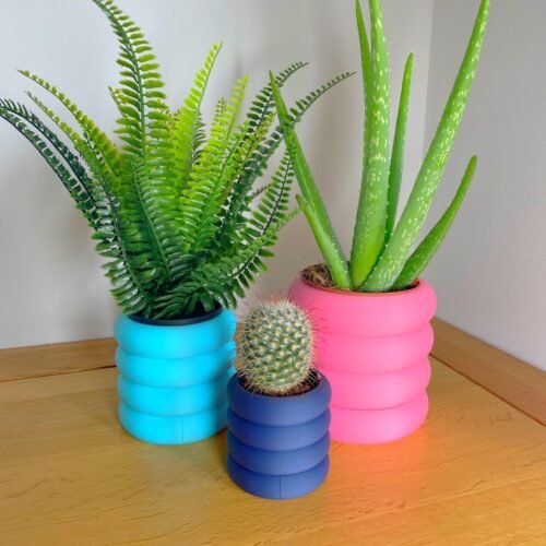 image_02 Funky Bubble Planter – 3D Printed Plant Pot for Indoor Decor | Custom colours | Stylish design | Hidden drip tray