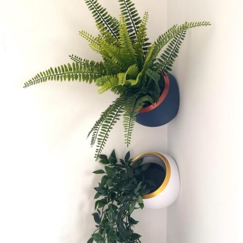 image_02 Spherical Corner Planter: Two-Tone Wall-Mounted Plant Pot