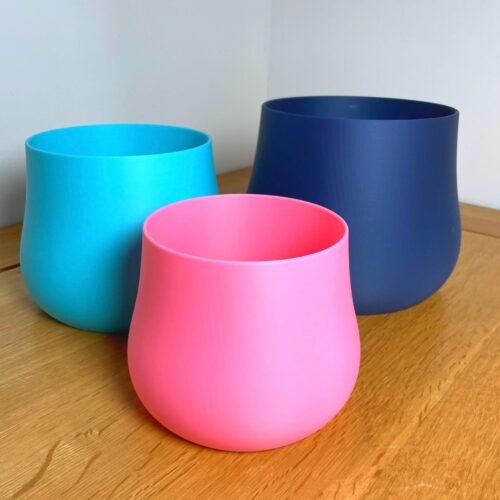 image_03 3D Printed Colorful Planter: Bulbous Indoor Plant Pot, Modern Decor