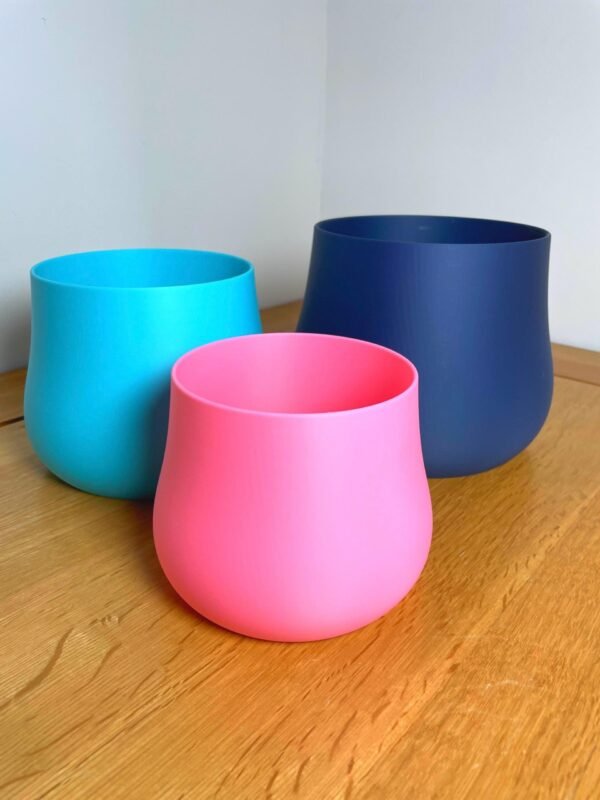 image_03 3D Printed Colorful Planter: Bulbous Indoor Plant Pot, Modern Decor