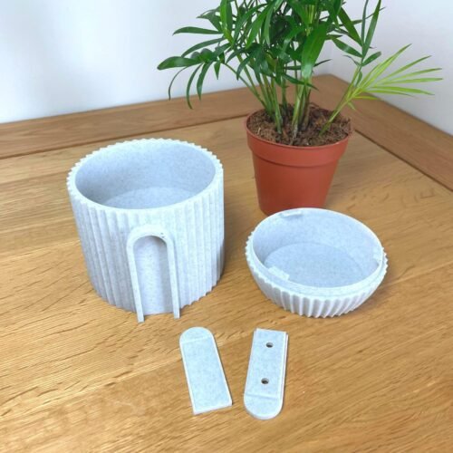 image_03 Modern Wall-Mounted Planter with Hidden Drip Tray - Custom Colour Plant Pot