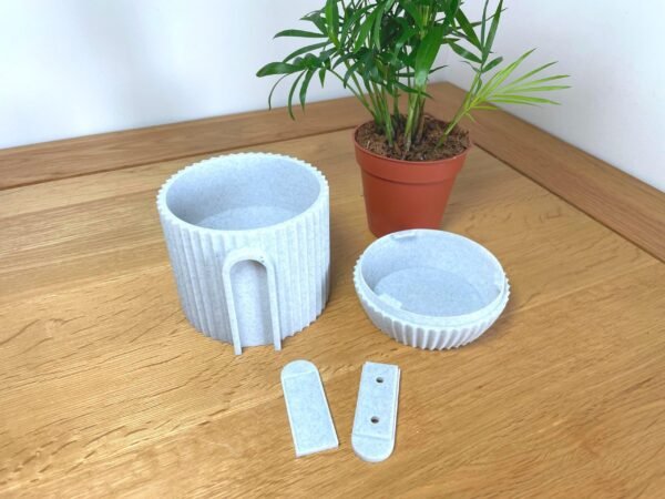 image_03 Modern Wall-Mounted Planter with Hidden Drip Tray - Custom Colour Plant Pot