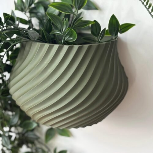 image_03 Wall Mounted Spiral Plant Pot - Custom Colours