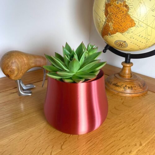 image_04 3D Printed Colorful Planter: Bulbous Indoor Plant Pot, Modern Decor