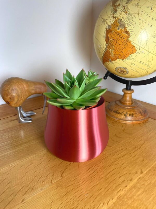 image_04 3D Printed Colorful Planter: Bulbous Indoor Plant Pot, Modern Decor