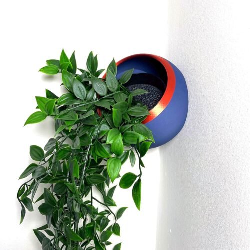 image_04 Spherical Corner Planter: Two-Tone Wall-Mounted Plant Pot