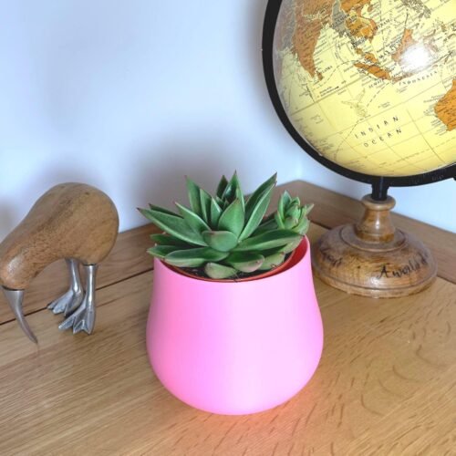 image_06 3D Printed Colorful Planter: Bulbous Indoor Plant Pot, Modern Decor