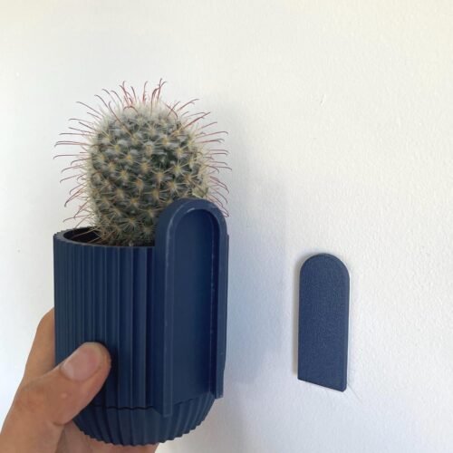 image_06 Modern Wall-Mounted Planter with Hidden Drip Tray - Custom Colour Plant Pot