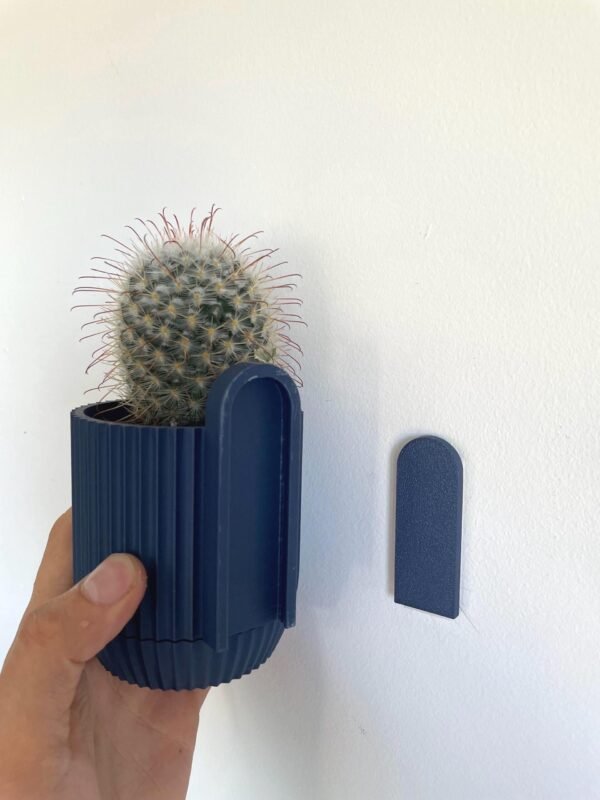 image_06 Modern Wall-Mounted Planter with Hidden Drip Tray - Custom Colour Plant Pot