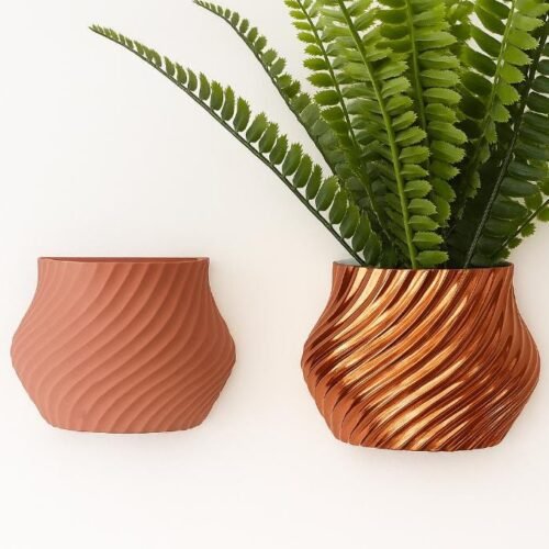 image_06 Wall Mounted Spiral Plant Pot - Custom Colours