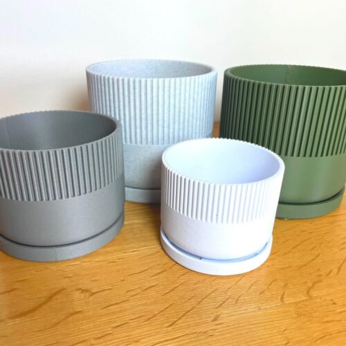 image_06 Mid-Century Modern Planter Pot | Custom colours | Stylish design | Drip Tray and Drainage Holes
