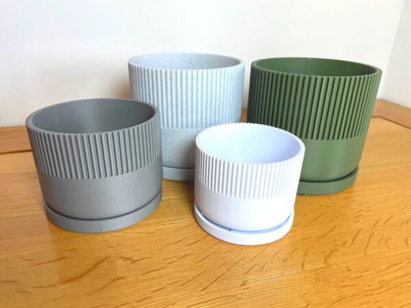 image_06 Mid-Century Modern Planter Pot | Custom colours | Stylish design | Drip Tray and Drainage Holes