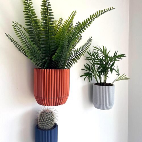 image_07 Modern Wall-Mounted Planter with Hidden Drip Tray - Custom Colour Plant Pot