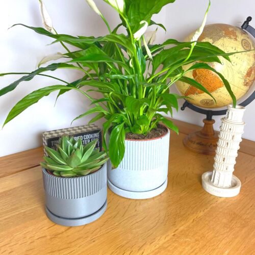 image_07 Mid-Century Modern Planter Pot | Custom colours | Stylish design | Drip Tray and Drainage Holes
