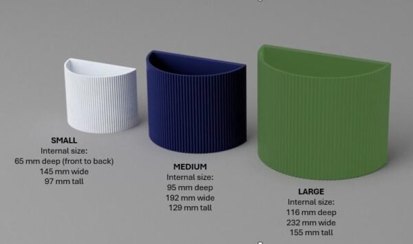 image_09 Ribbed wall mounted planter | Hidden wall mount and drip tray | Stylish design | Custom Colours