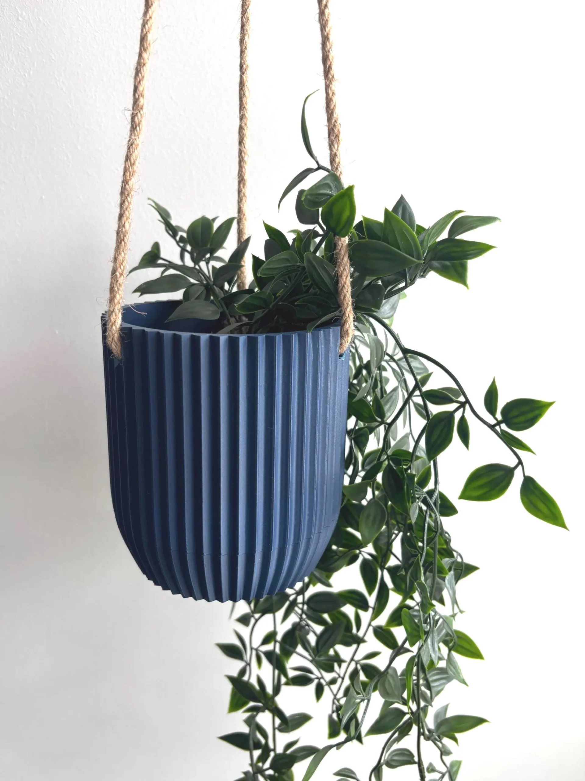 Modern Minimalist Hanging Planter with Hidden Removable Drip Tray for Drainage - Image 2