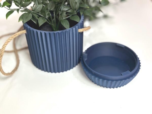 image_02 Modern Minimalist Hanging Planter with Hidden Removable Drip Tray for Drainage