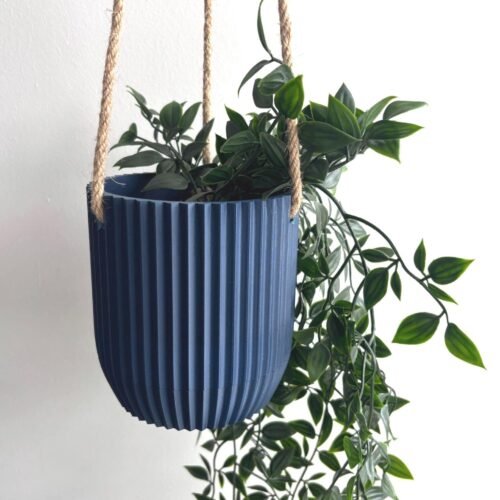image_04 Modern Minimalist Hanging Planter with Hidden Removable Drip Tray for Drainage
