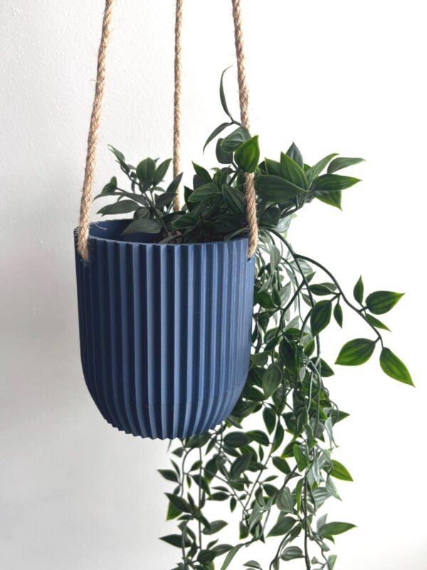 image_04 Modern Minimalist Hanging Planter with Hidden Removable Drip Tray for Drainage